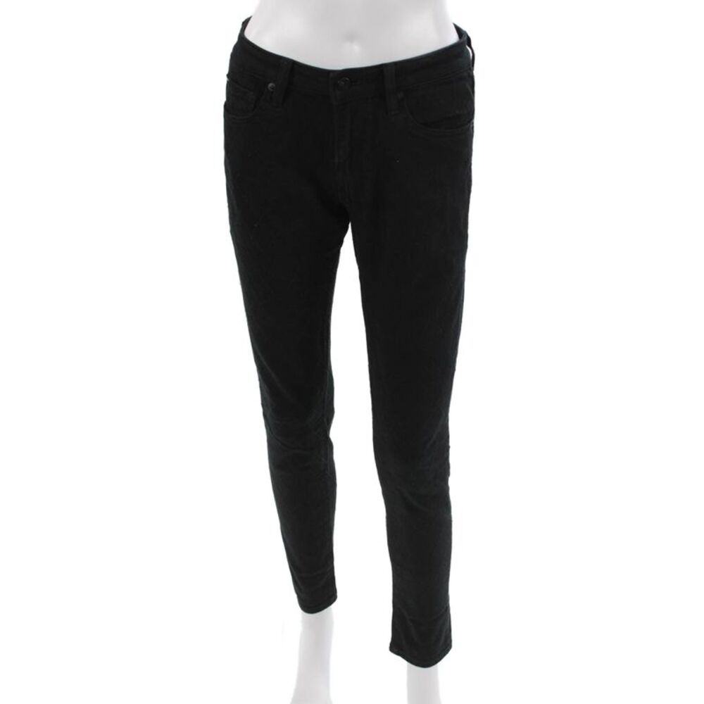 D-ID Women Black Argyle Jegging Mid Rise Size 26